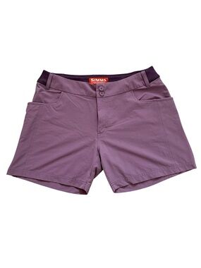 Simms Women's Mataura Purple Performance Fishing Shorts Size Large